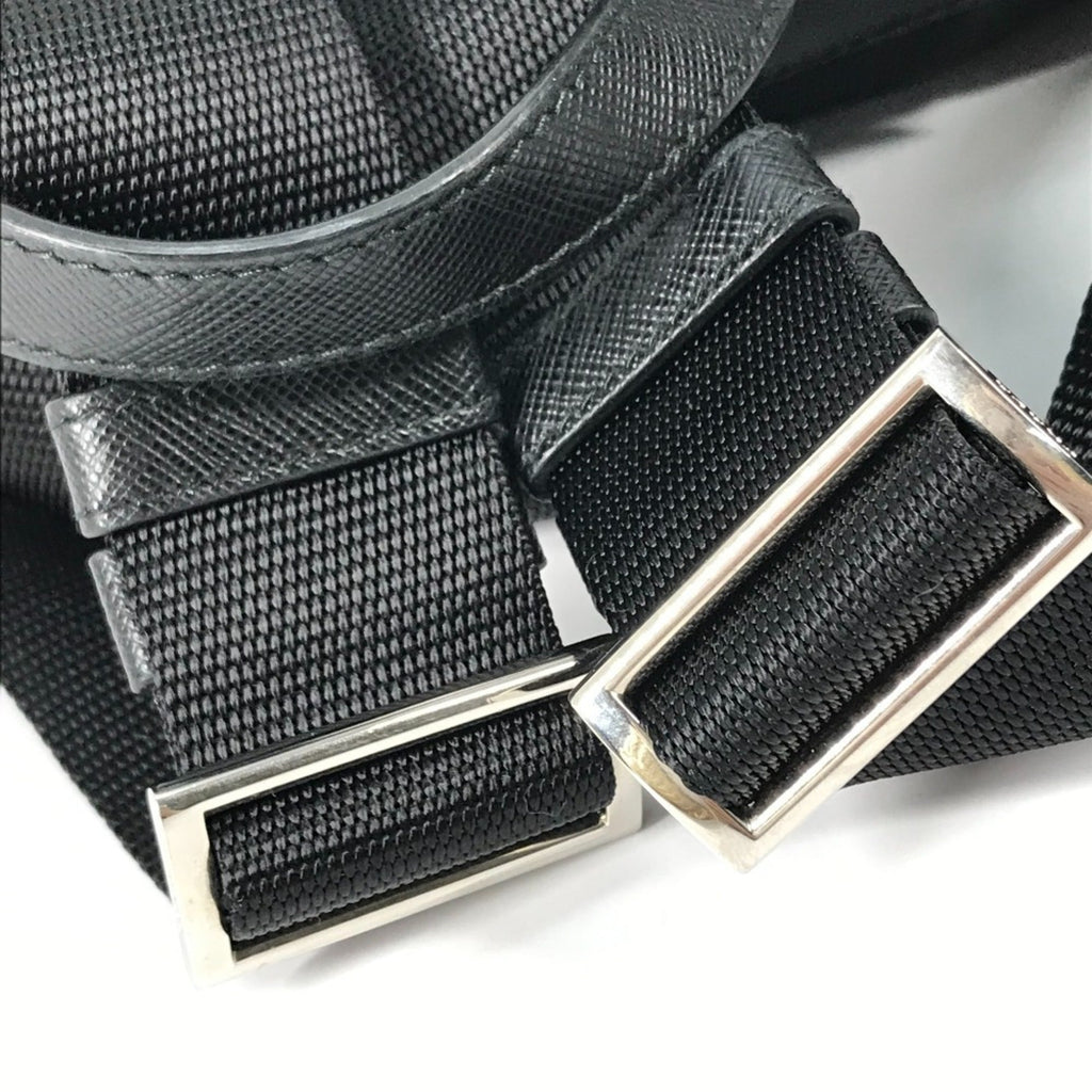 Prada Black Nylon Leather Backpack