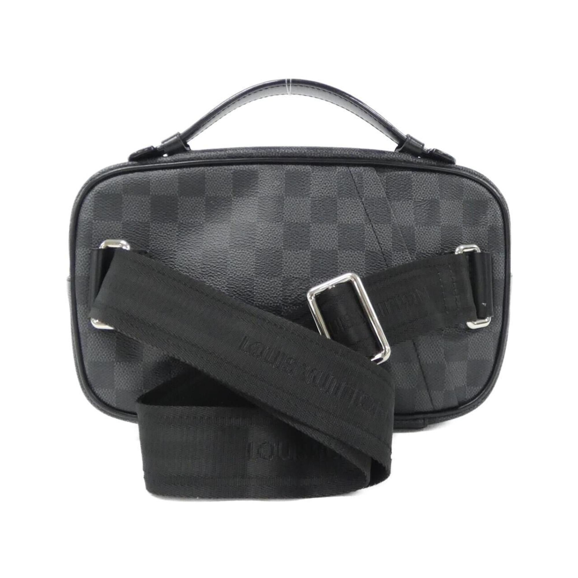 Louis Vuitton Dark Gray Graphite Coated Canvas Shoulder Bag