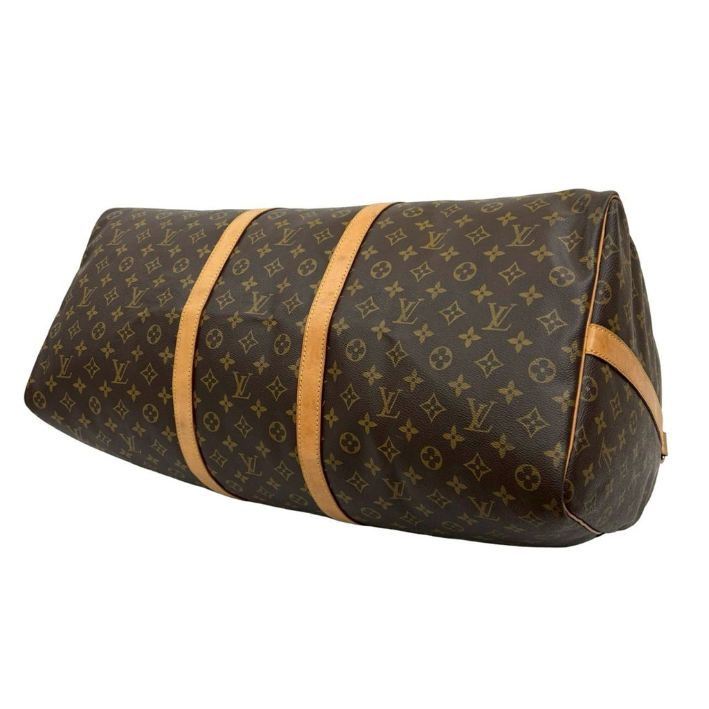 Louis Vuitton Brown Leather Pvc Boston Bag Shoulder Bag