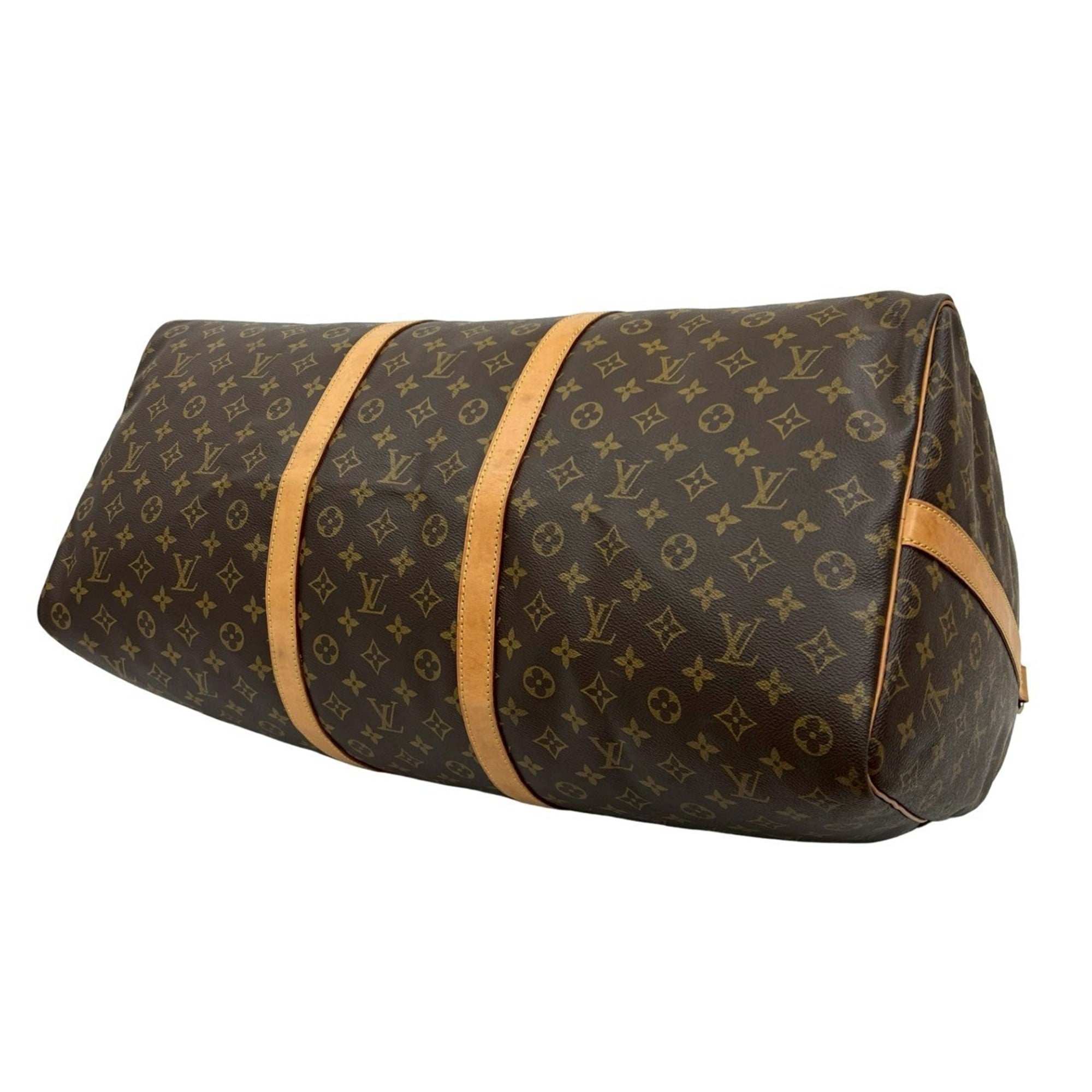 Louis Vuitton Brown Leather Pvc Boston Bag Shoulder Bag
