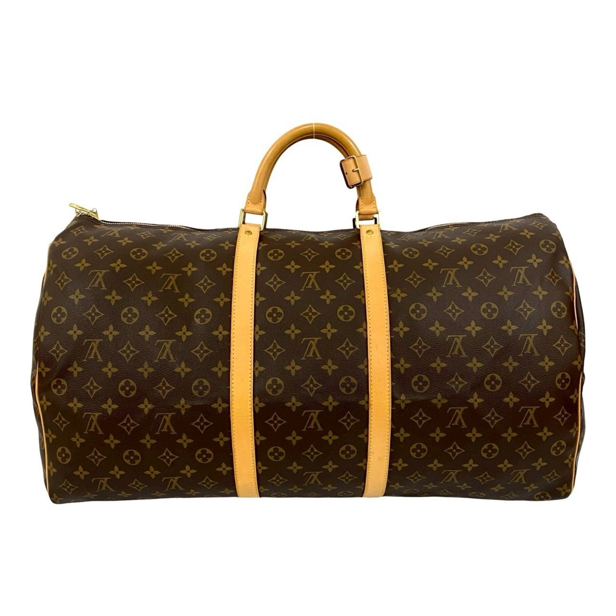 Louis Vuitton Brown Leather Pvc Boston Bag Handbag