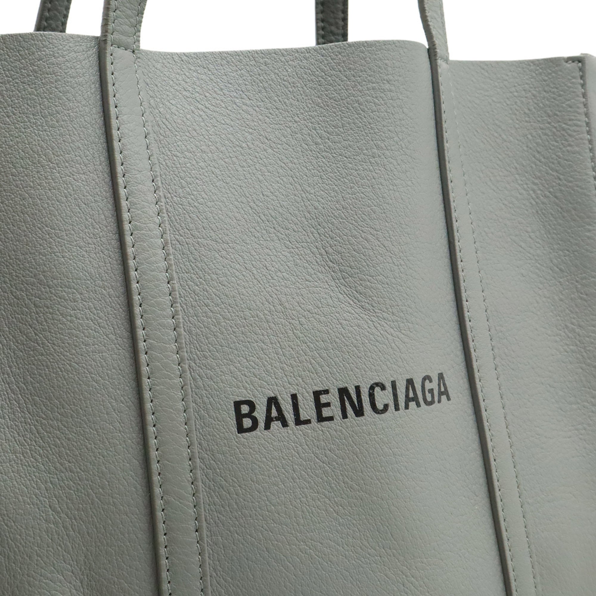 Balenciaga Gray Leather Shoulder Bag Tote