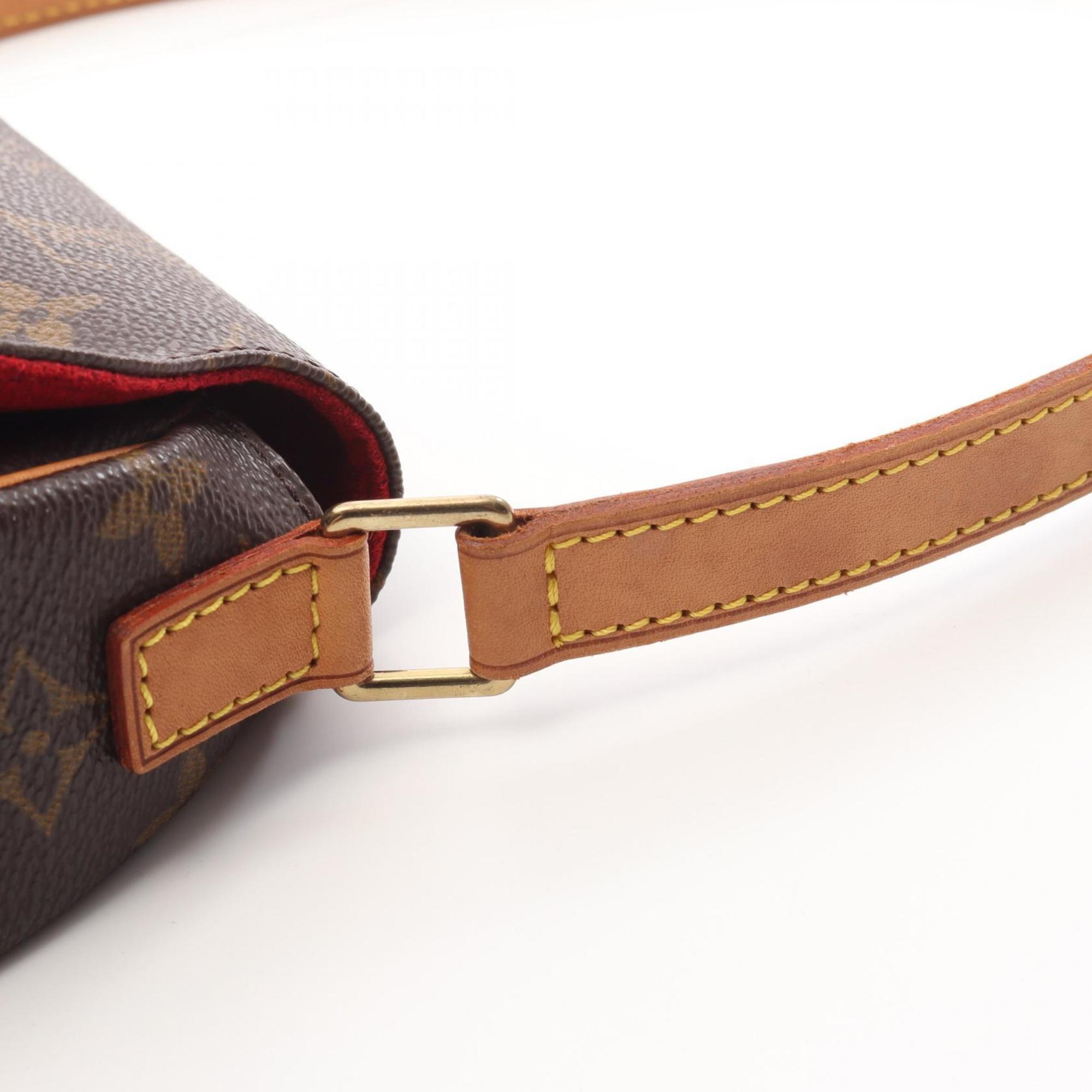 Louis Vuitton Brown Monogram Coated Canvas Leather Shoulder Bag