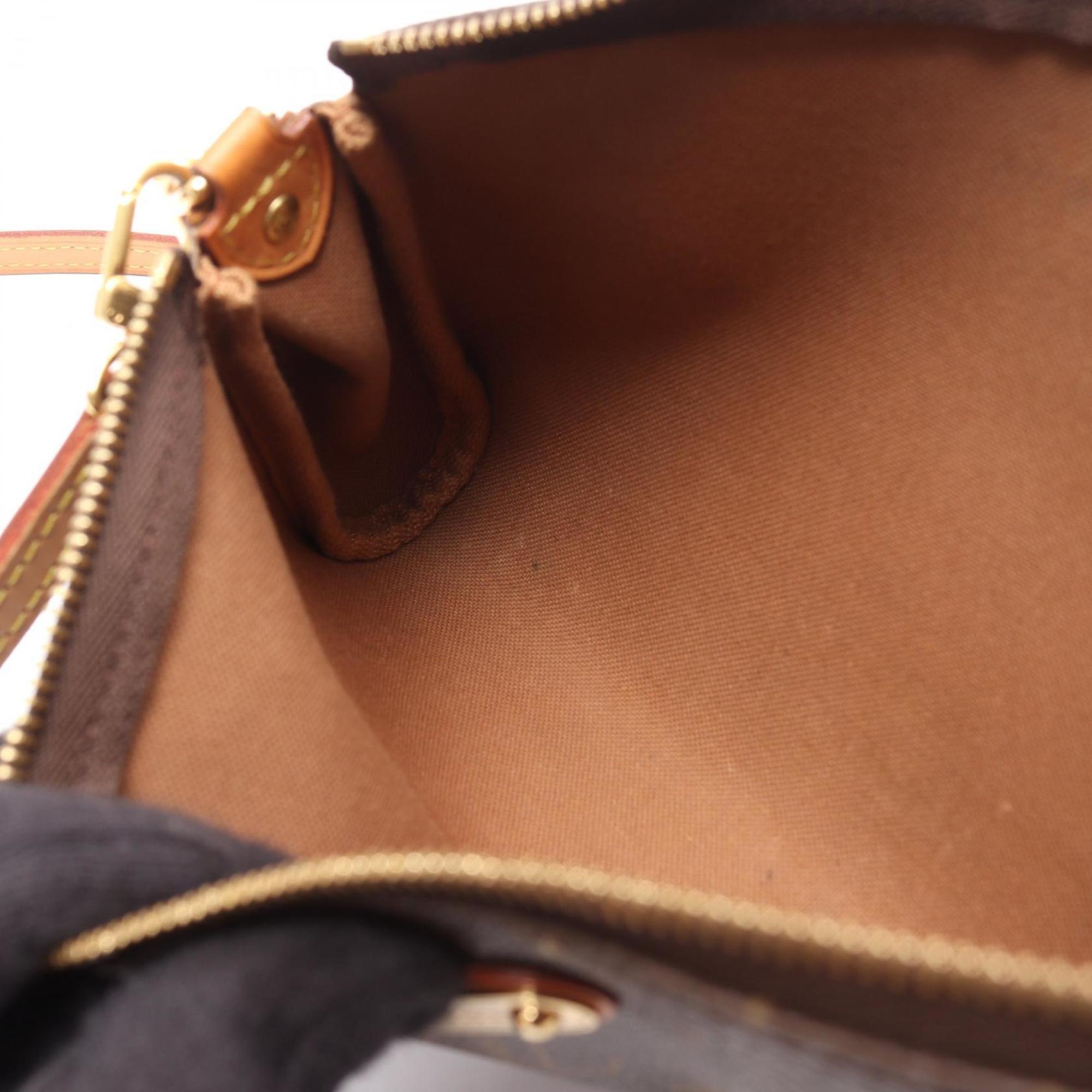 Louis Vuitton Brown Coated Canvas Leather Shoulder Bag