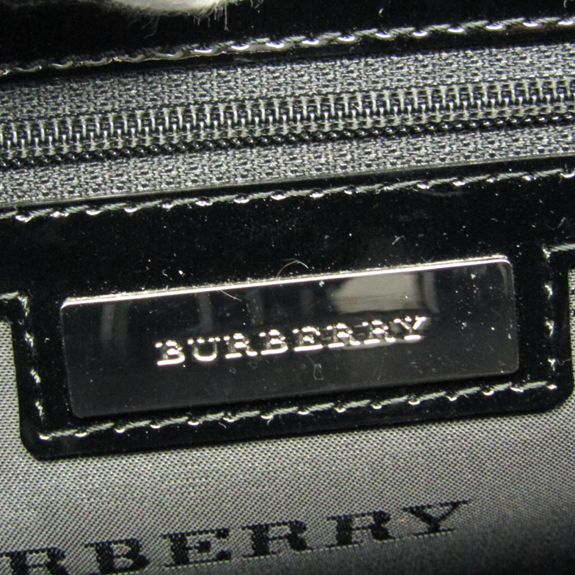 Burberry Black Patent Leather Shoulder Bag