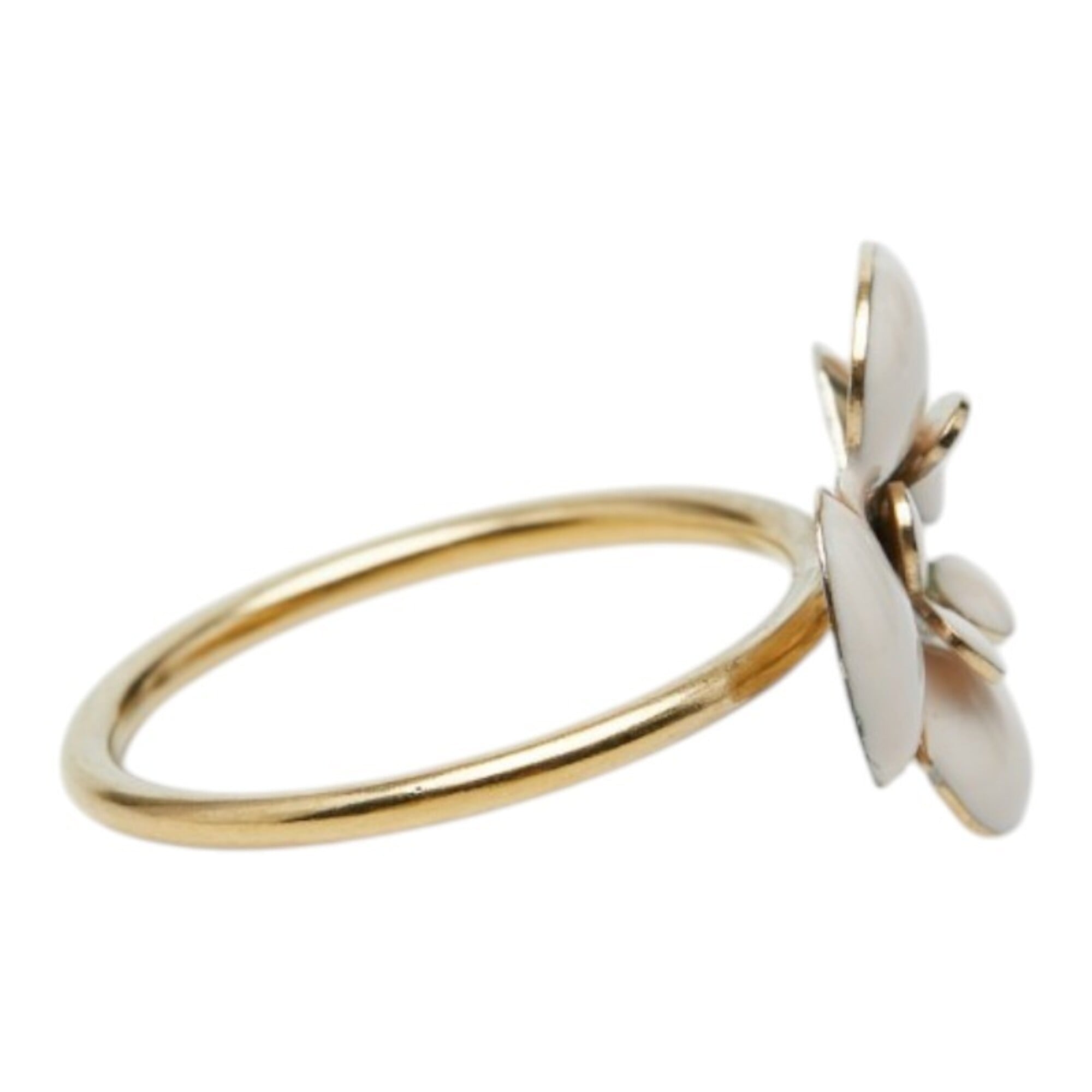 Chanel Enamel Gold Plating Band Ring