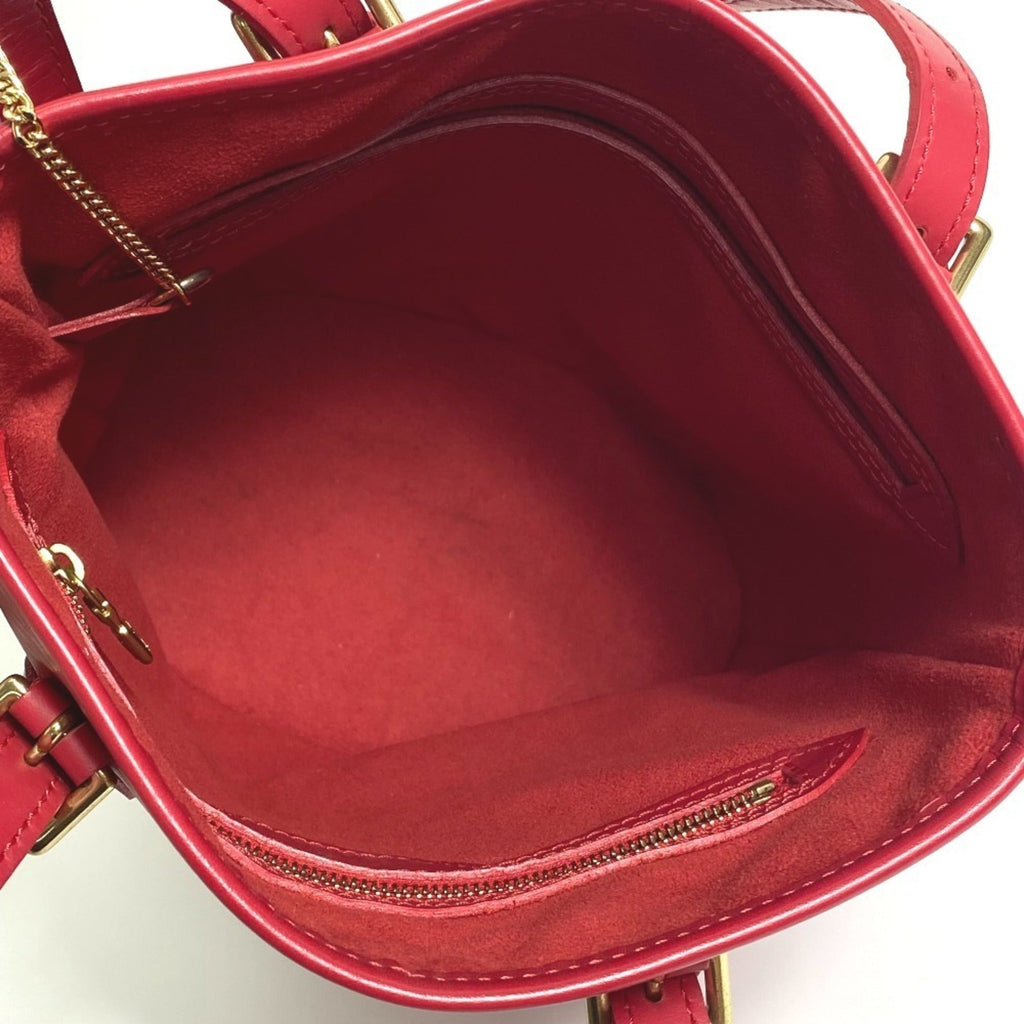 Louis Vuitton Red Color Rouge Epi Leather Pouch Shoulder Bag