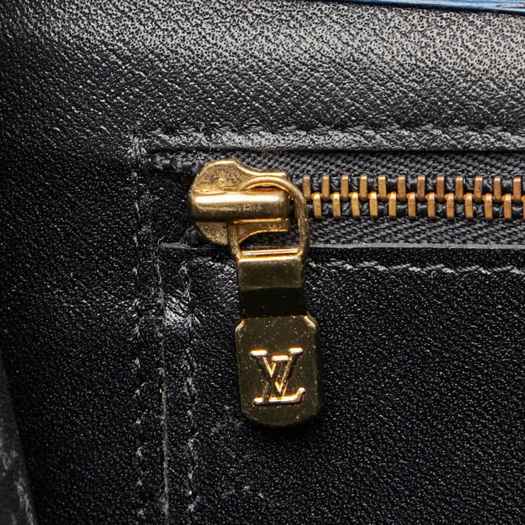 Louis Vuitton Epi Toledo Blue Leather Clutch Bag