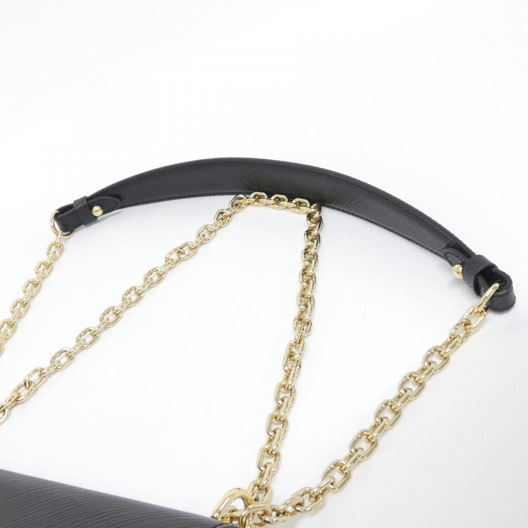 Louis Vuitton Black Leather Shoulder Bag