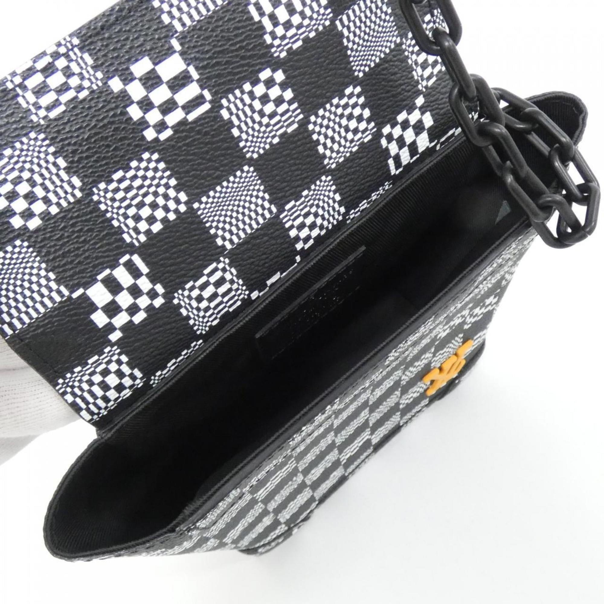 Louis Vuitton Damier Black Coated Canvas Shoulder Bag