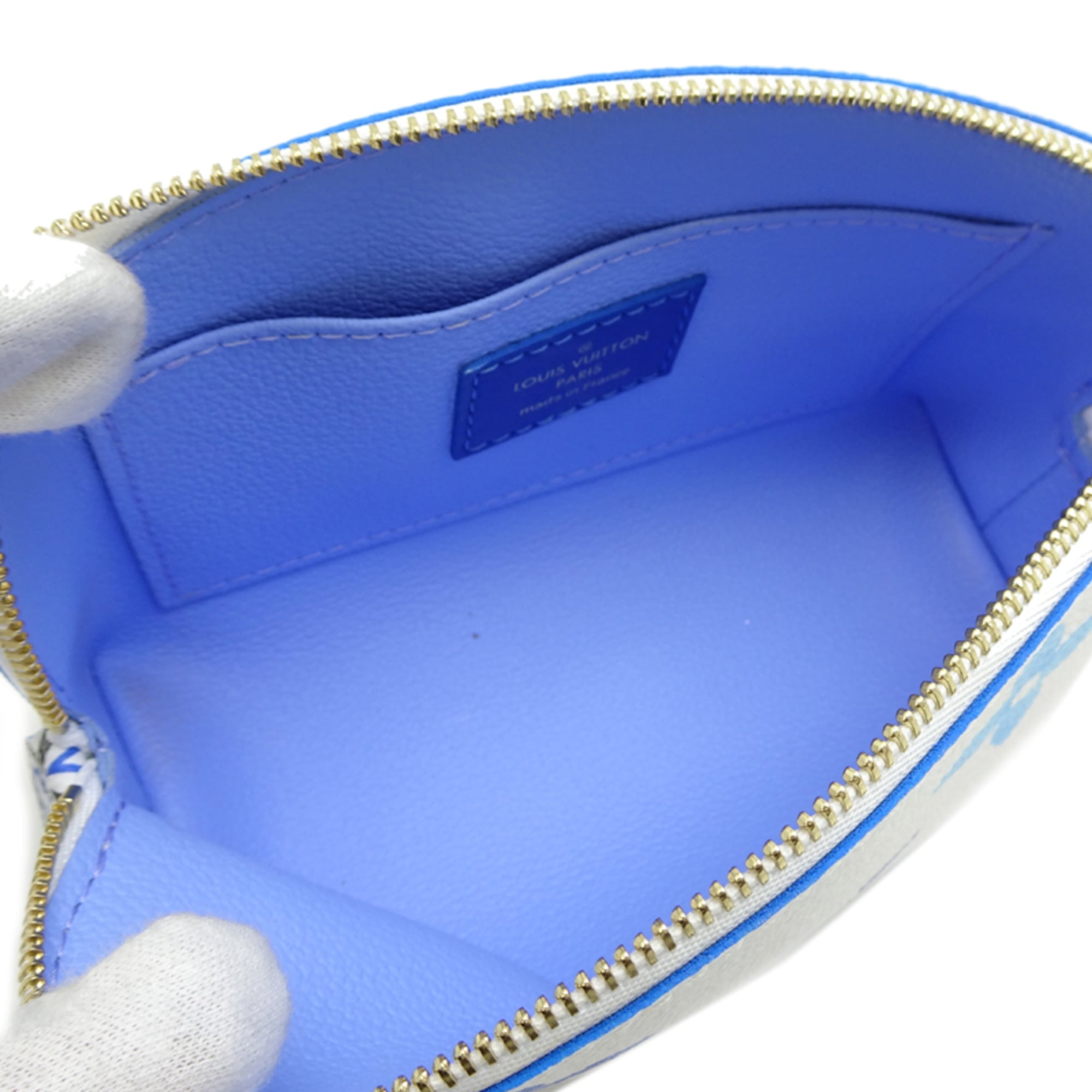 Louis Vuitton Blue White Pochette Pouch