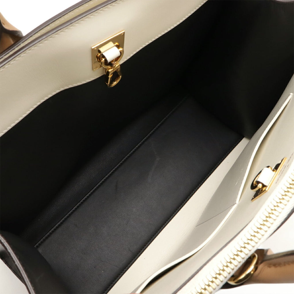 Louis Vuitton White Leather Handbag