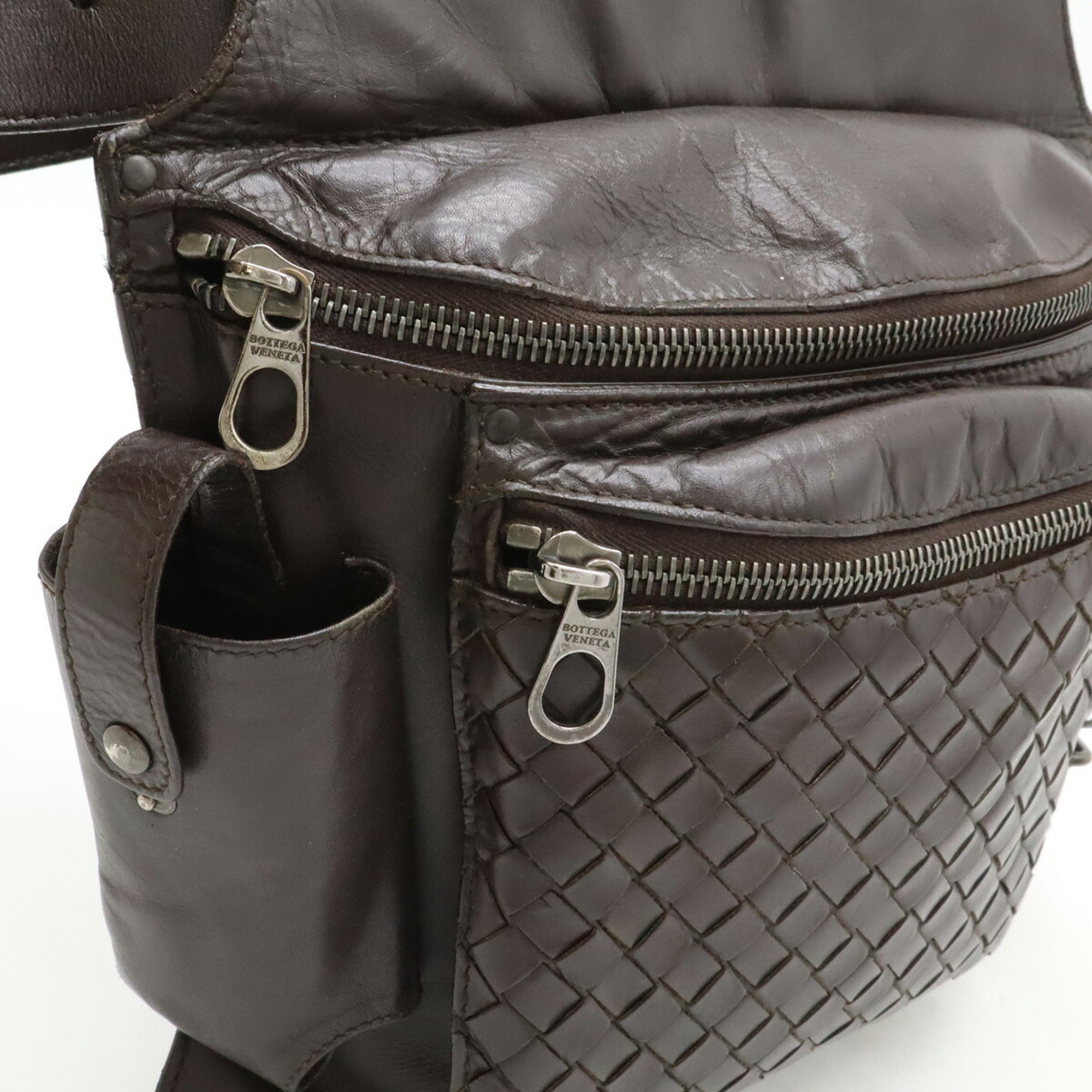 Bottega Veneta Brown Dark Brown Intrecciato Fanny Pack