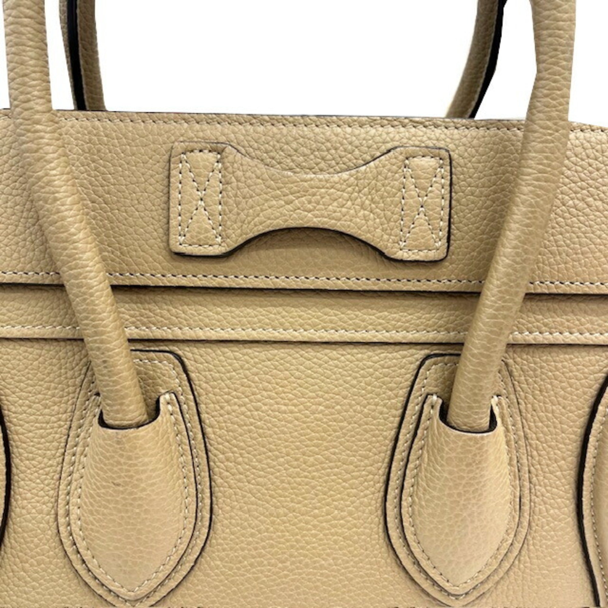 Celine Grayish Leather Handbag Tote Bag