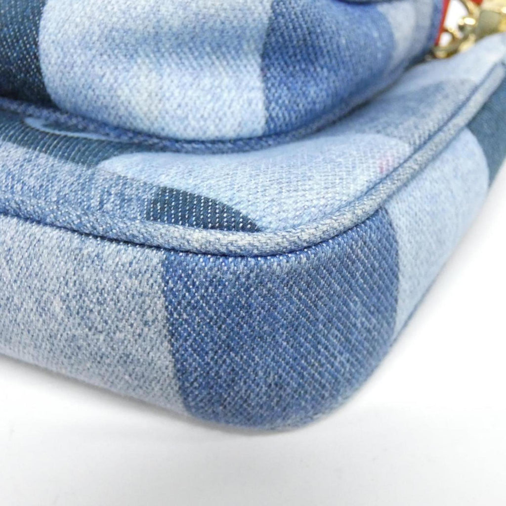 Louis Vuitton Monogram Denim Rouge Canvas Pochette Shoulder Bag
