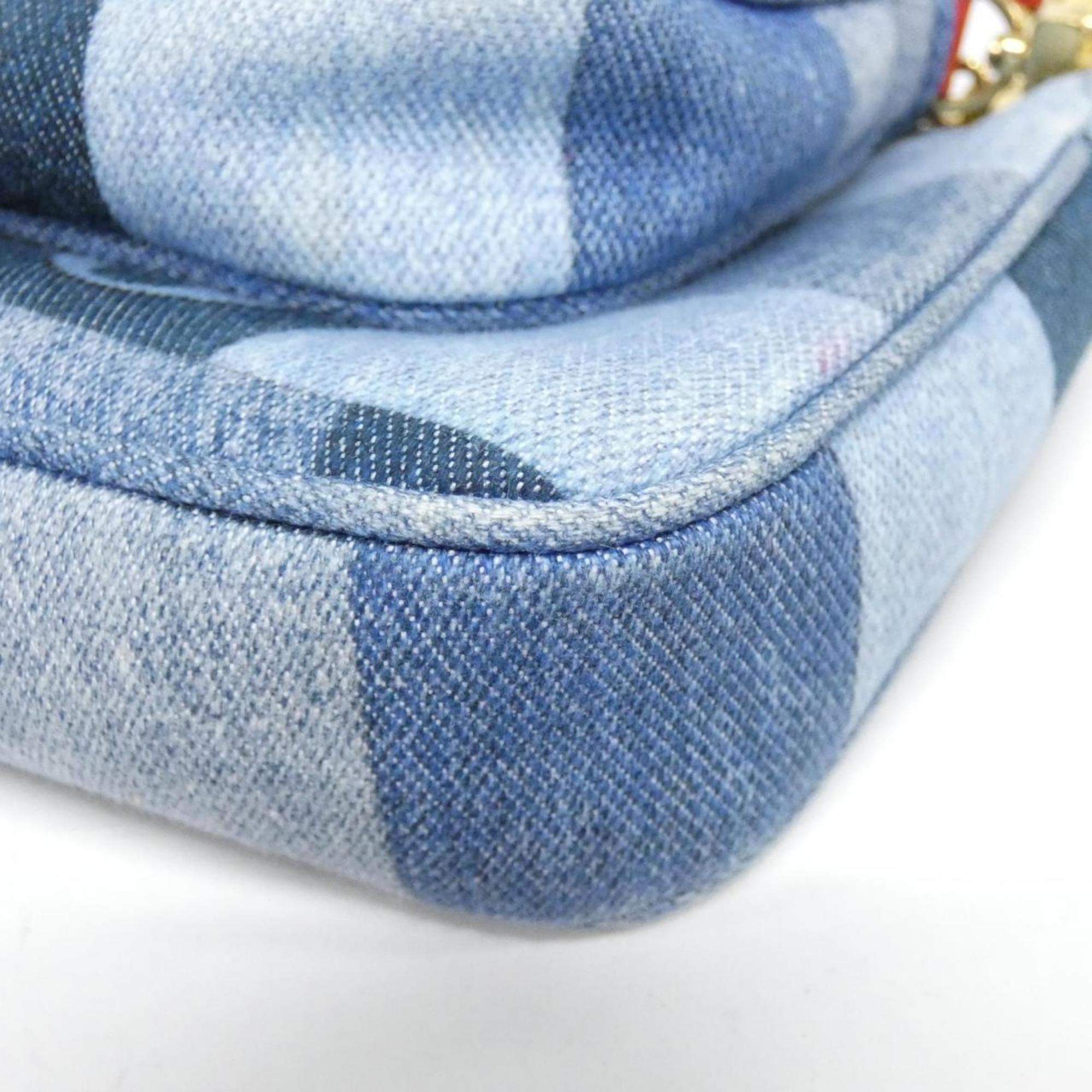Louis Vuitton Monogram Denim Rouge Canvas Pochette Shoulder Bag