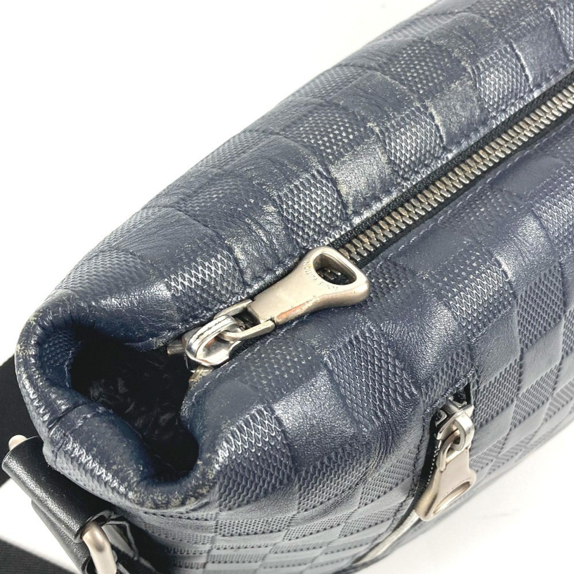 Louis Vuitton Black Galle Navy Damier Infini Shoulder Bag