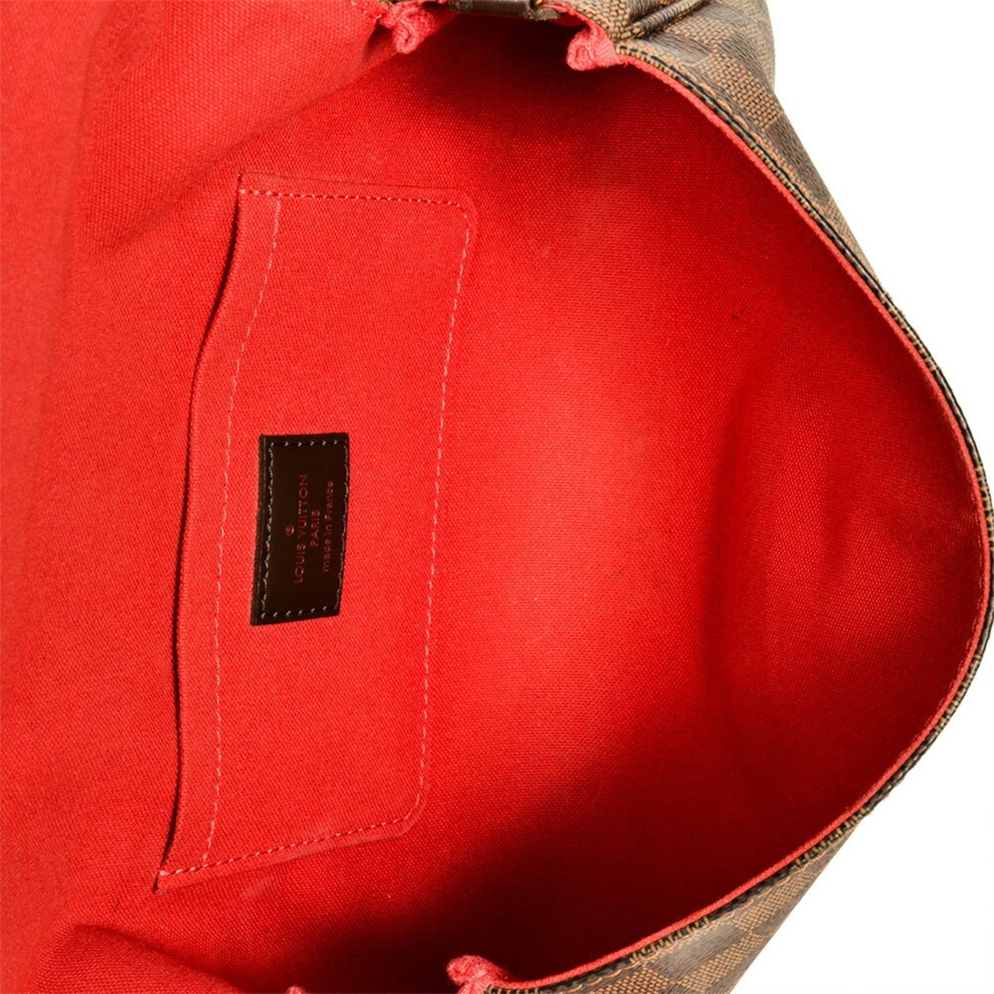 Louis Vuitton Damier Damier Canvas Ebene Leather Shoulder Bag