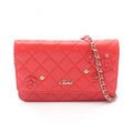 Chanel Red Color Leather Handbag Shoulder Bag