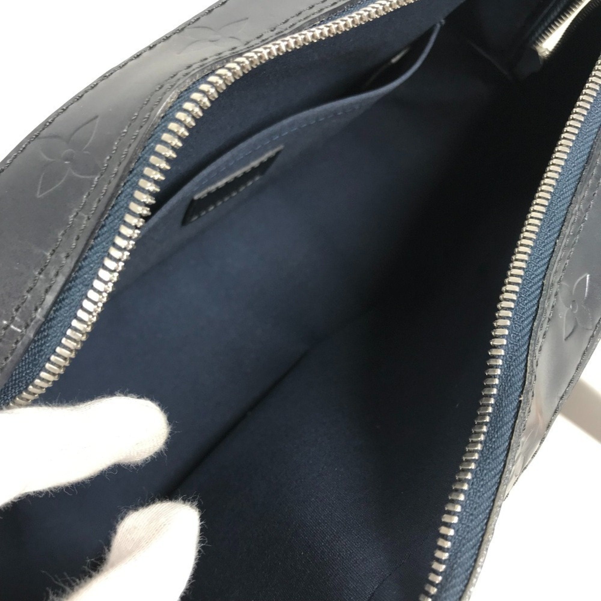 Louis Vuitton Navy Monogram Mat Boston Bag Handbag