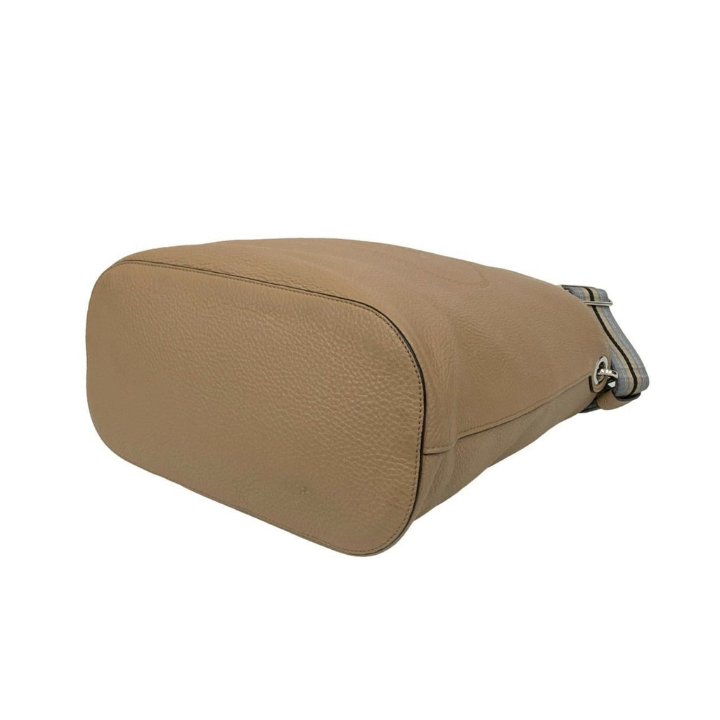 Prada Beige Leather Pochette Shoulder Bag
