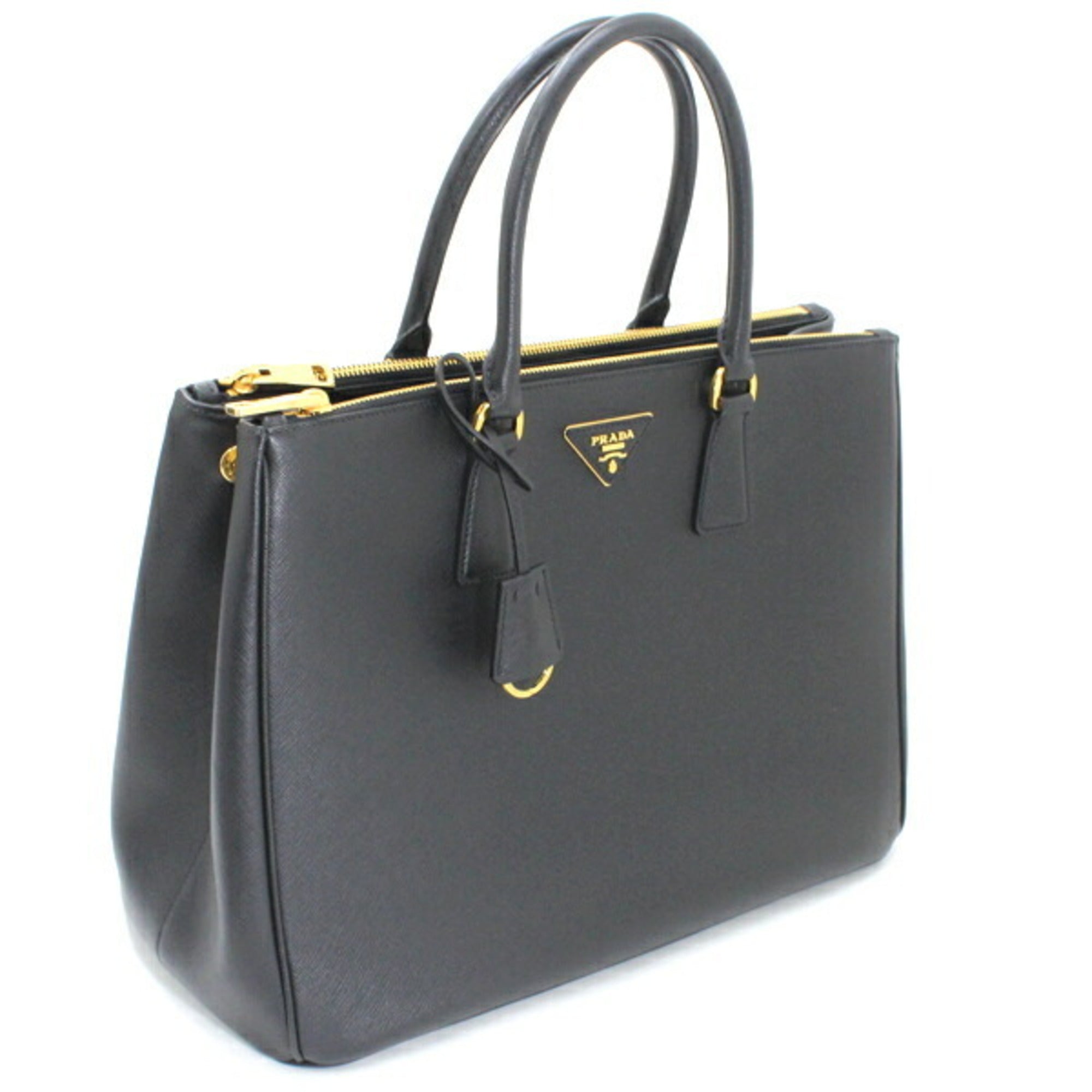 Prada Black Nero Saffiano Lux Handbag Shoulder Bag Tote Bag
