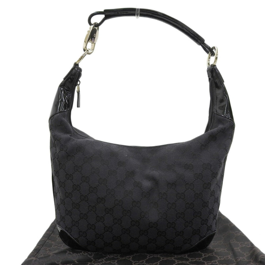 Gucci Black Gg Canvas Shoulder Bag (Pre-Owned)