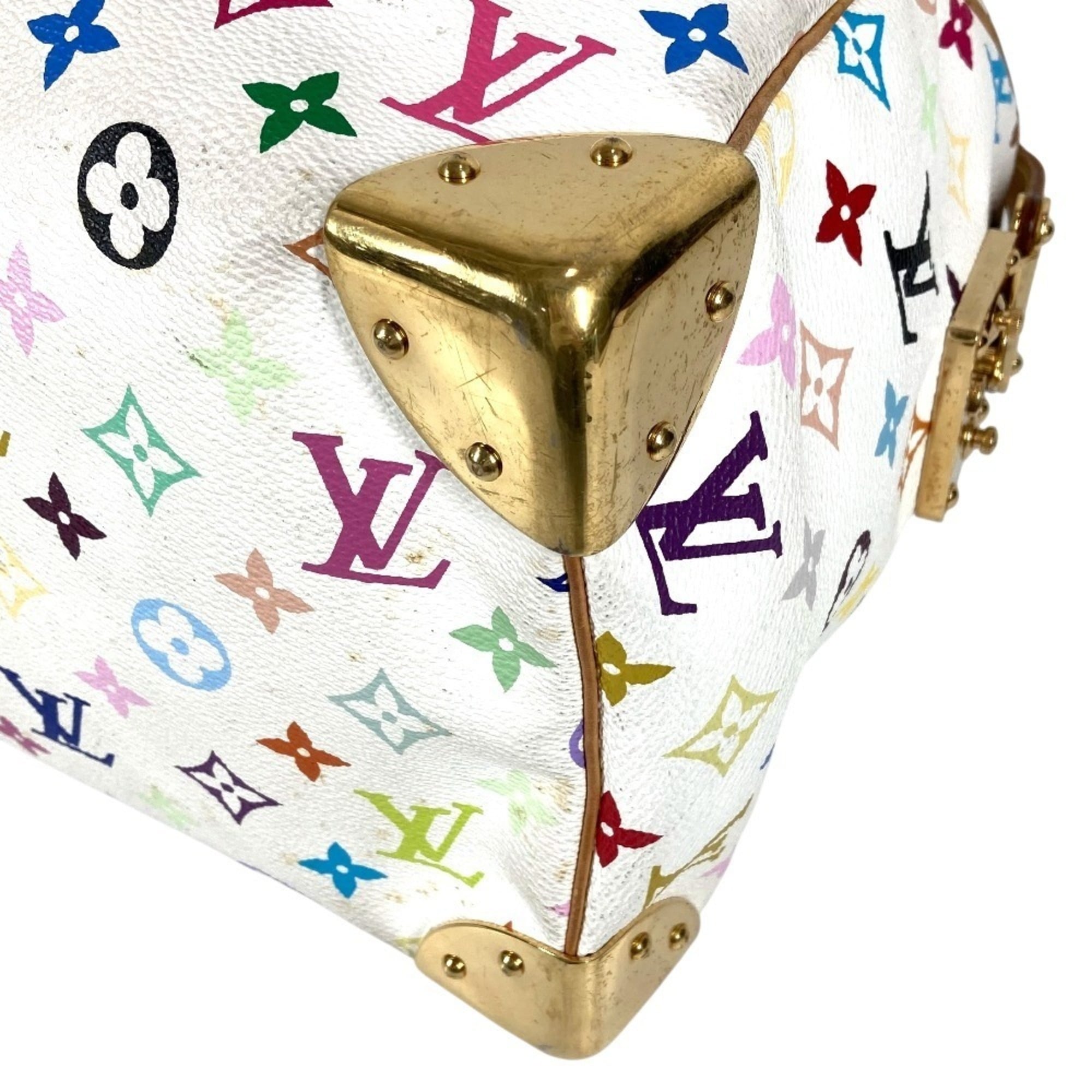 Louis Vuitton Monogram Multicolore Blanc White Monogram Multicolore Boston Bag Handbag