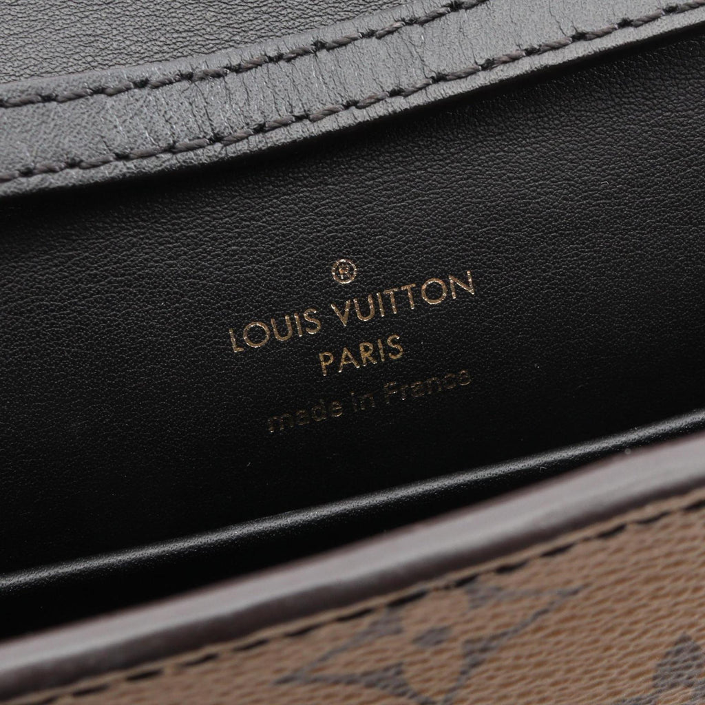 Louis Vuitton Black Brown Coated Canvas Pvc Leather Pochette Shoulder Bag