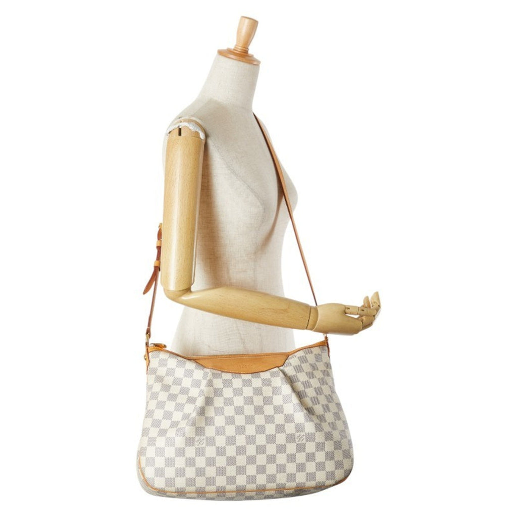 Louis Vuitton Damier Azur White Pvc Leather Shoulder Bag
