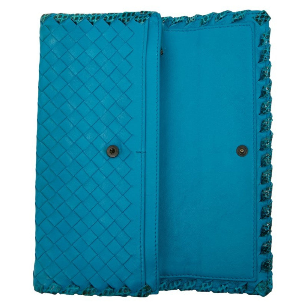 Bottega Veneta Intrecciato Blue Intrecciato Coin Purse/Coin Case