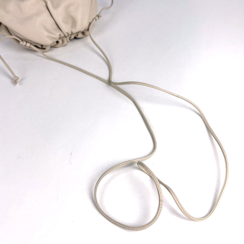 Bottega Veneta Ivory Leather Pouch Shoulder Bag