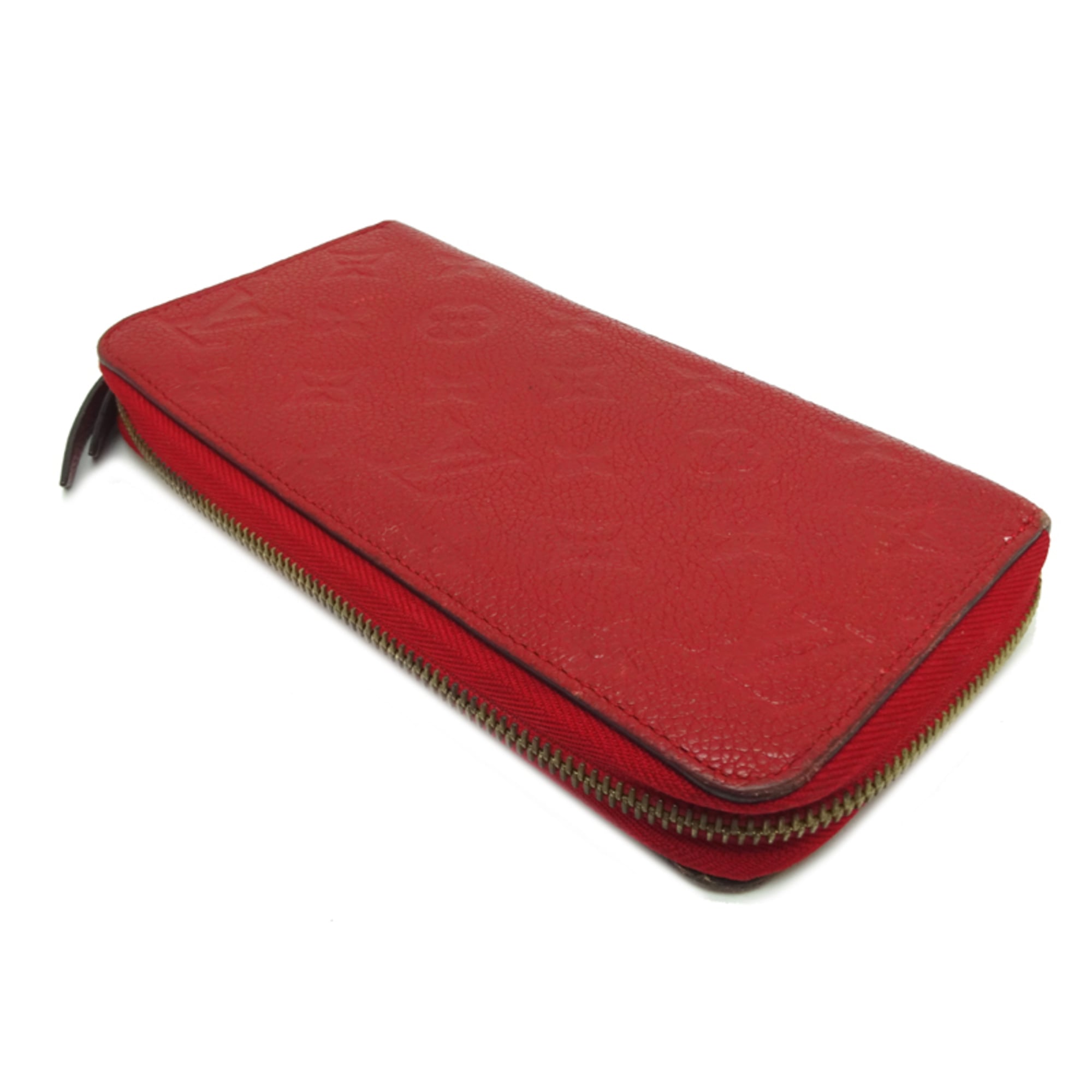 Louis Vuitton Cerise Red Color Monogram Empreinte Long Wallet