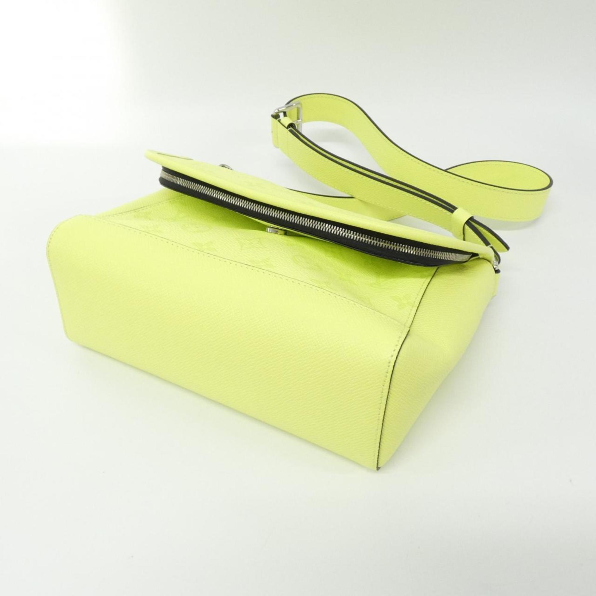 Louis Vuitton Taigarama Citron Jaune Coated Canvas Leather Handbag