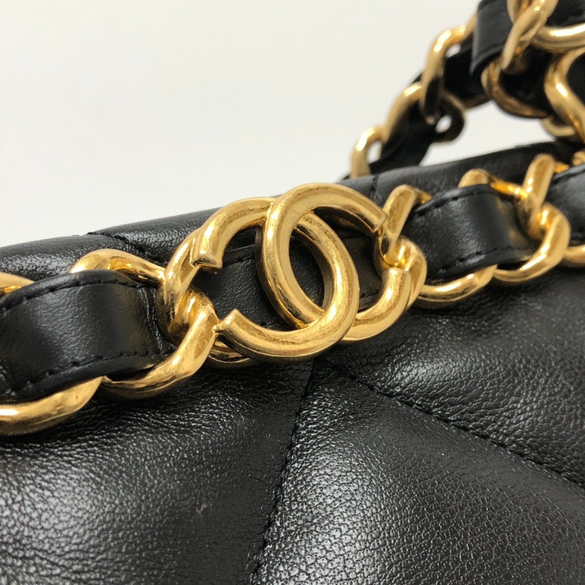 Chanel Black Leather Shoulder Bag