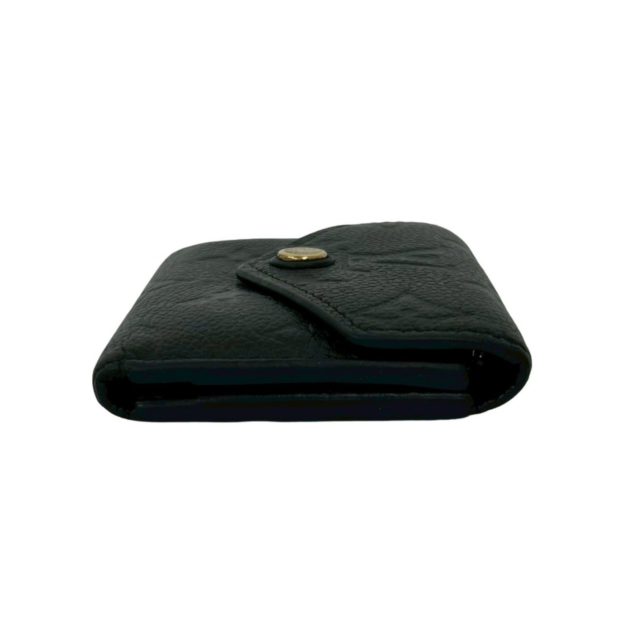Louis Vuitton Black Leather Wallet (Tri-Fold)
