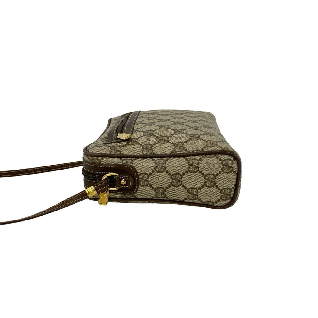 Gucci Brown Leather Pvc Pochette Shoulder Bag (Pre-Owned)