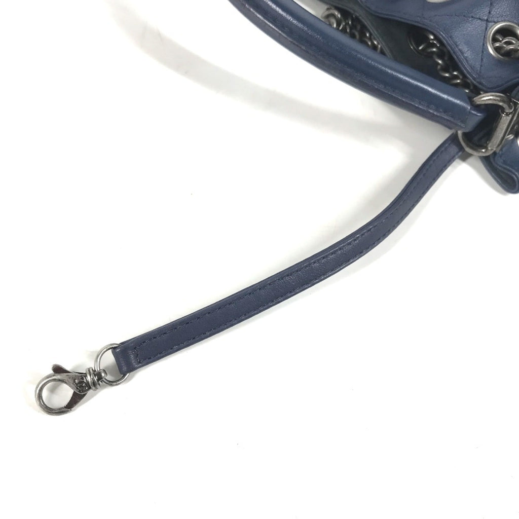 Chanel Blue Leather Shoulder Bag
