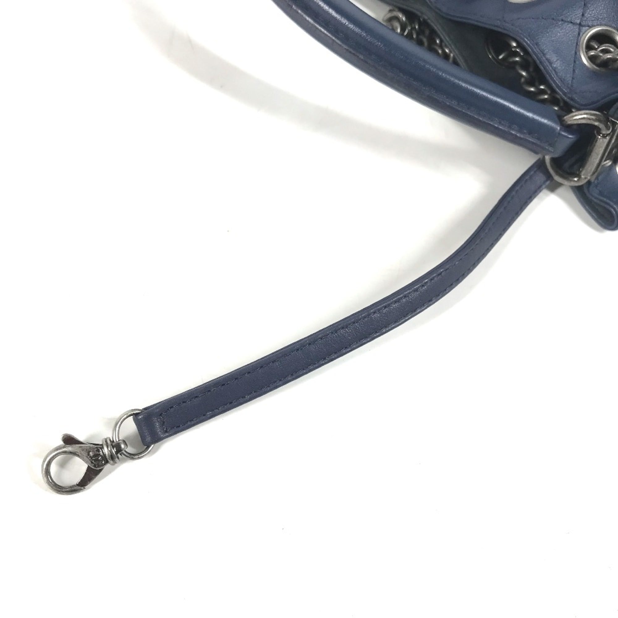 Chanel Blue Leather Shoulder Bag
