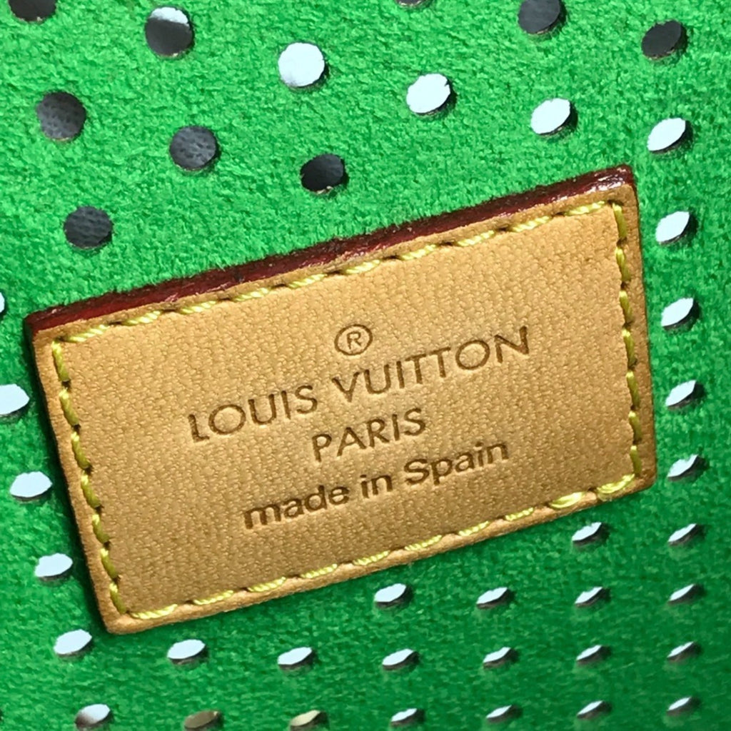 Louis Vuitton Brown Green Monogram Perforated Shoulder Bag