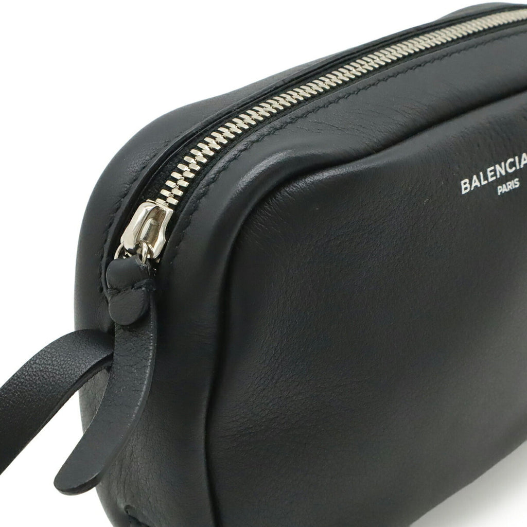 Balenciaga Black Leather Pochette Shoulder