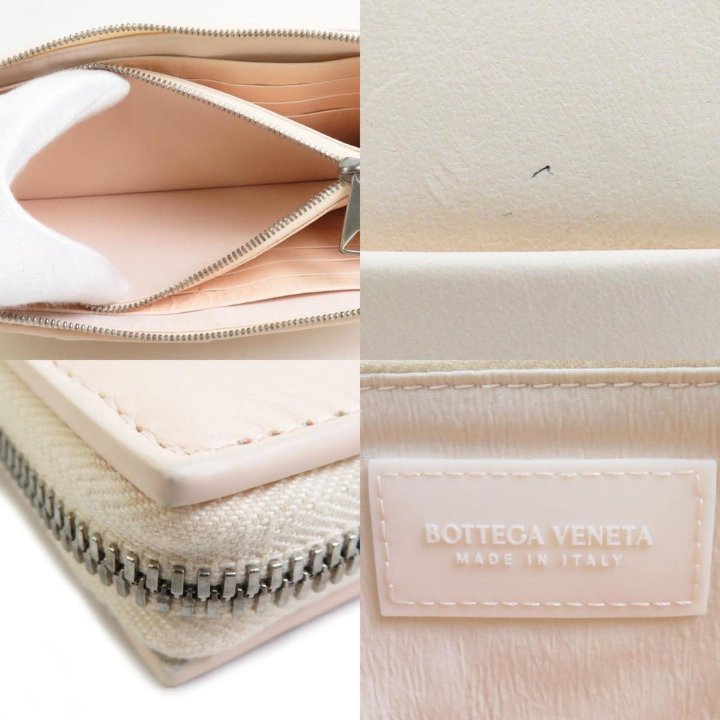 Bottega Veneta Beige Leather Long Wallet (Bi-Fold)