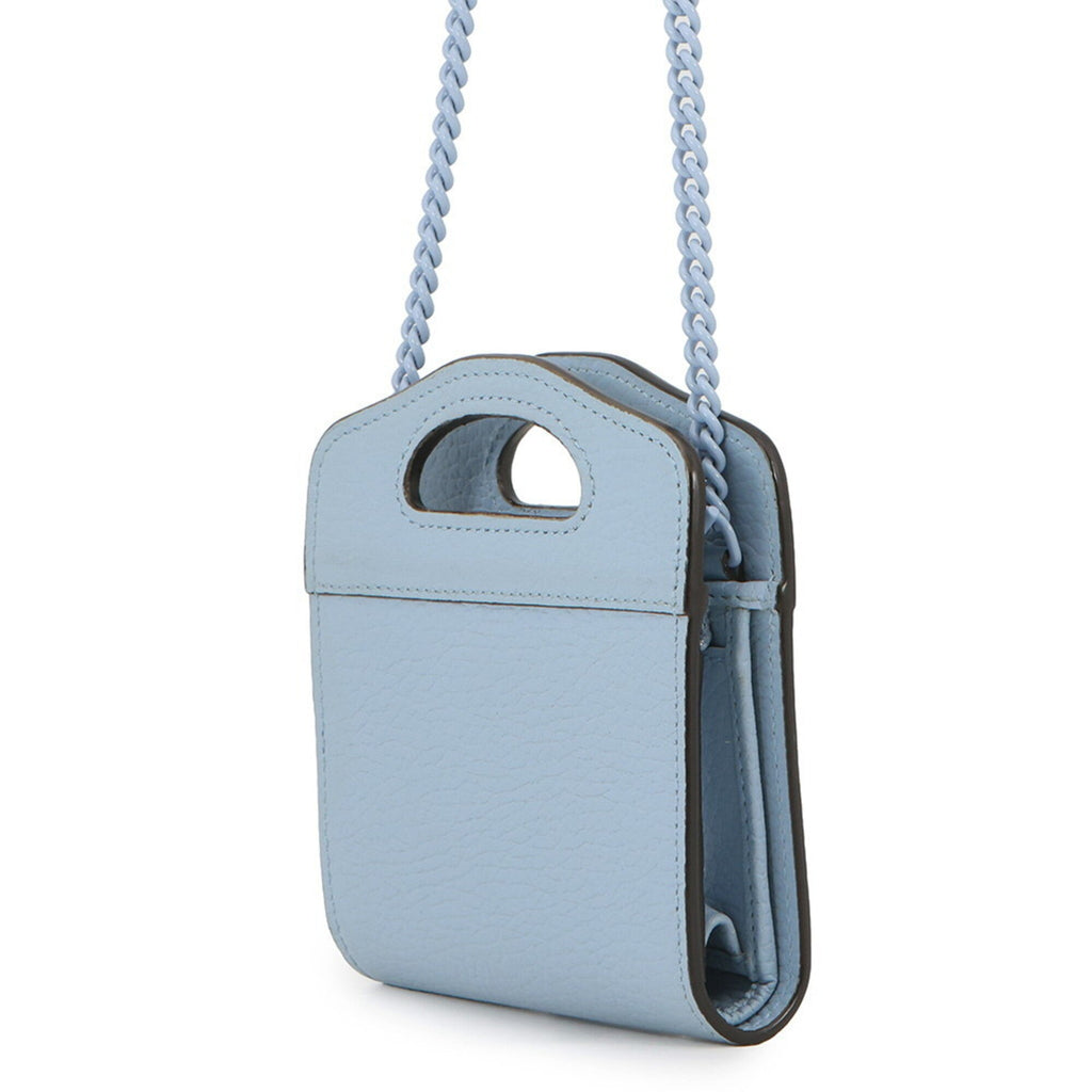 Gucci Light Blue Leather Chain/Shoulder Wallet (Pre-Owned)