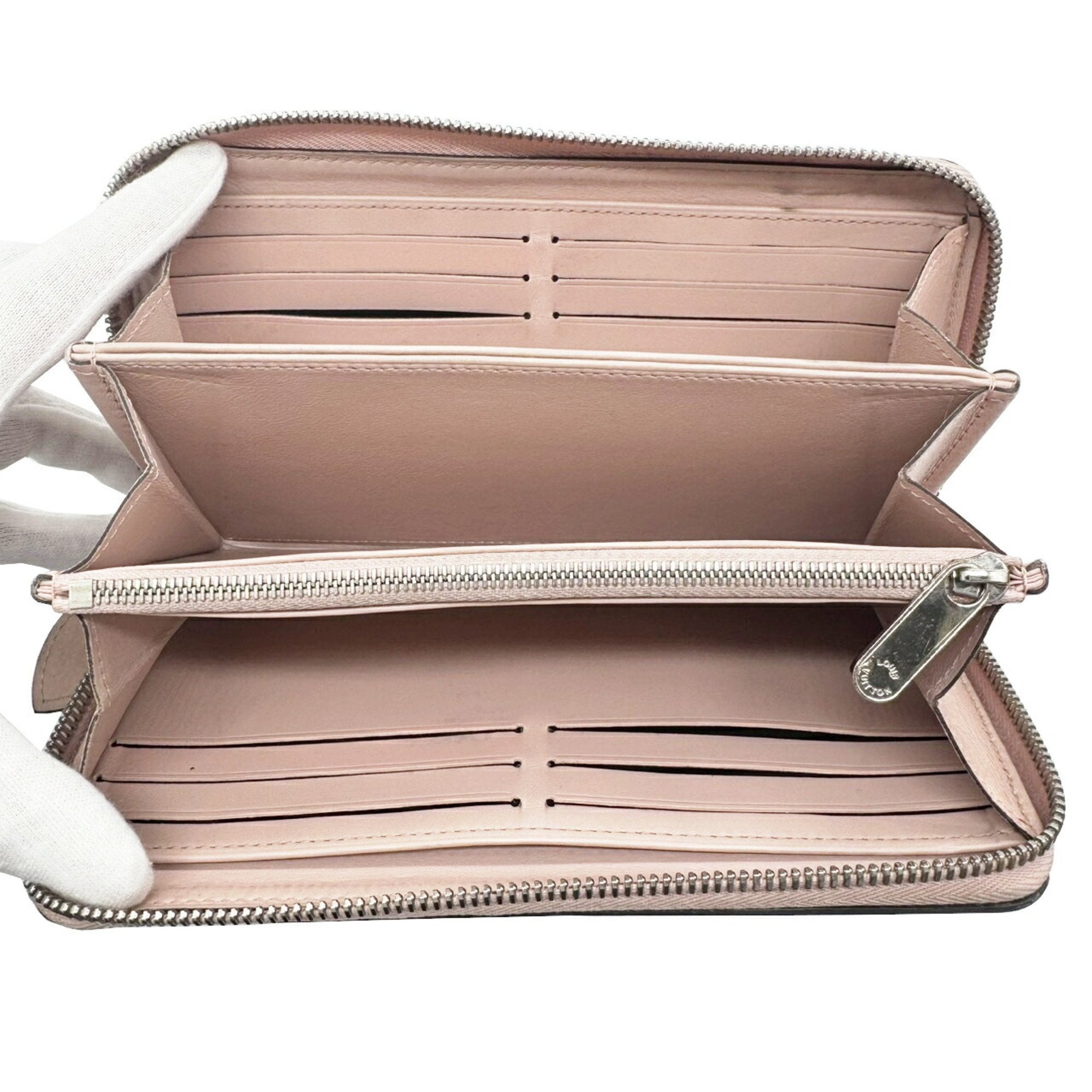 Louis Vuitton Mahina Pink Mahina Leather Long Wallet