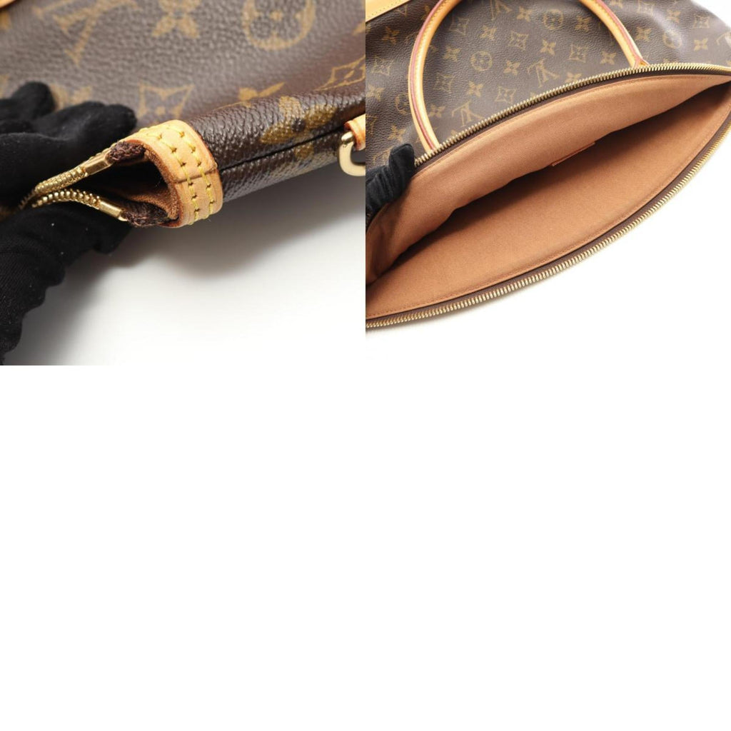 Louis Vuitton Brown Coated Canvas Leather Tote Bag
