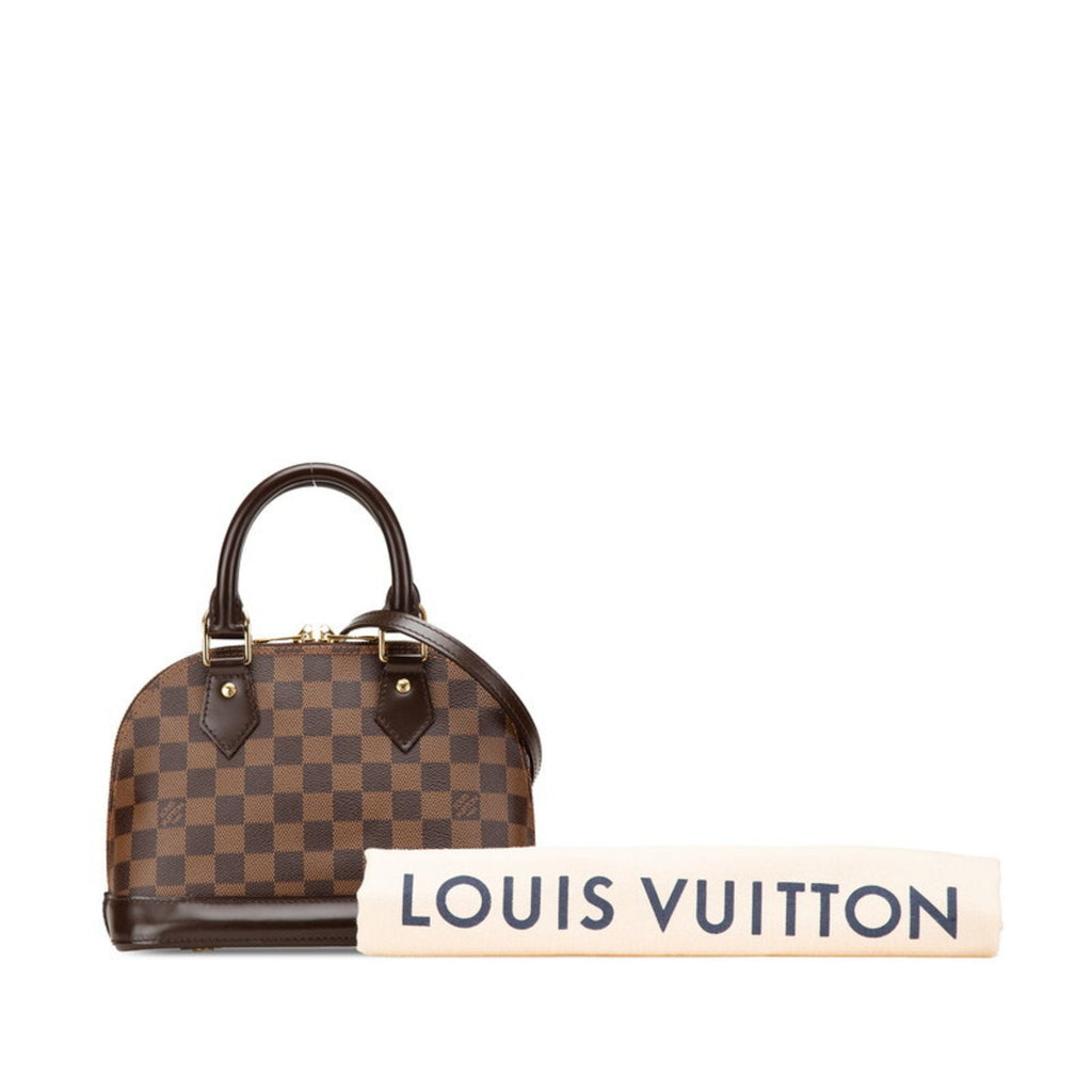 Louis Vuitton Brown Pvc Leather Handbag Shoulder Bag