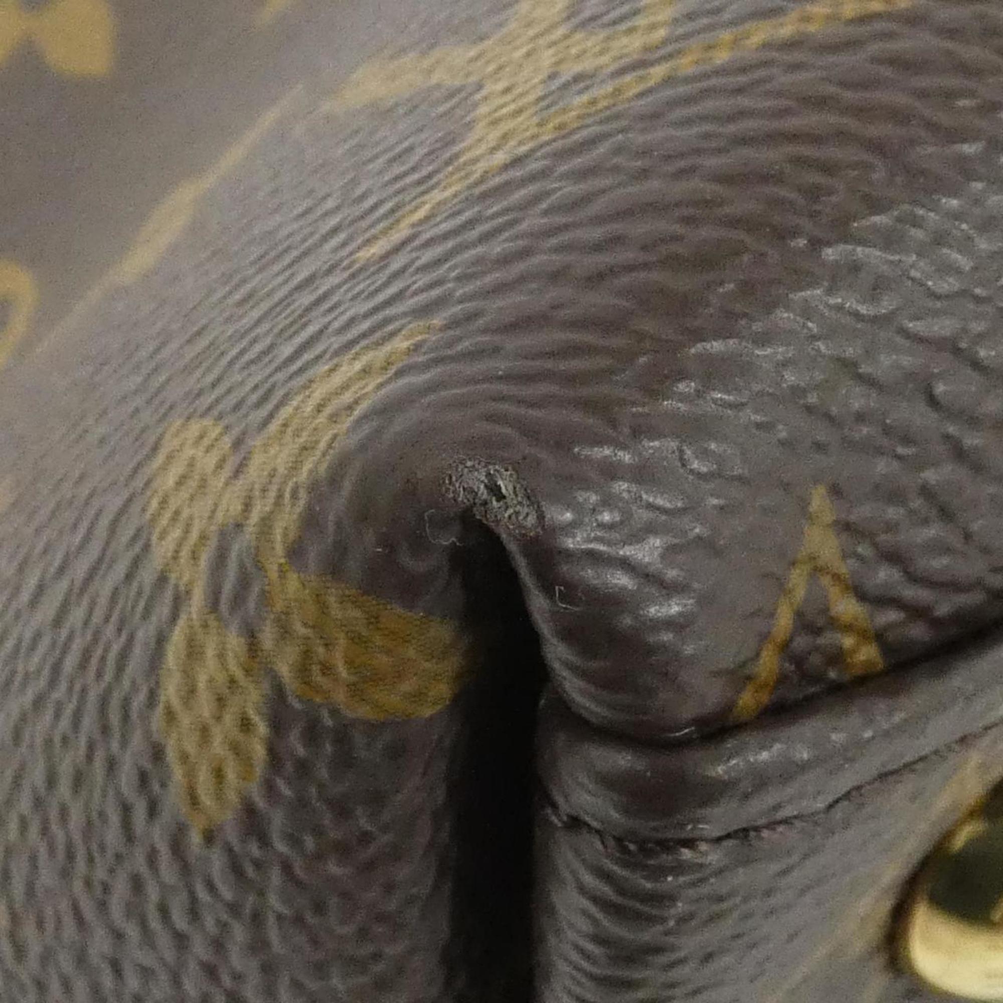 Louis Vuitton Brown Coated Canvas Leather Handbag