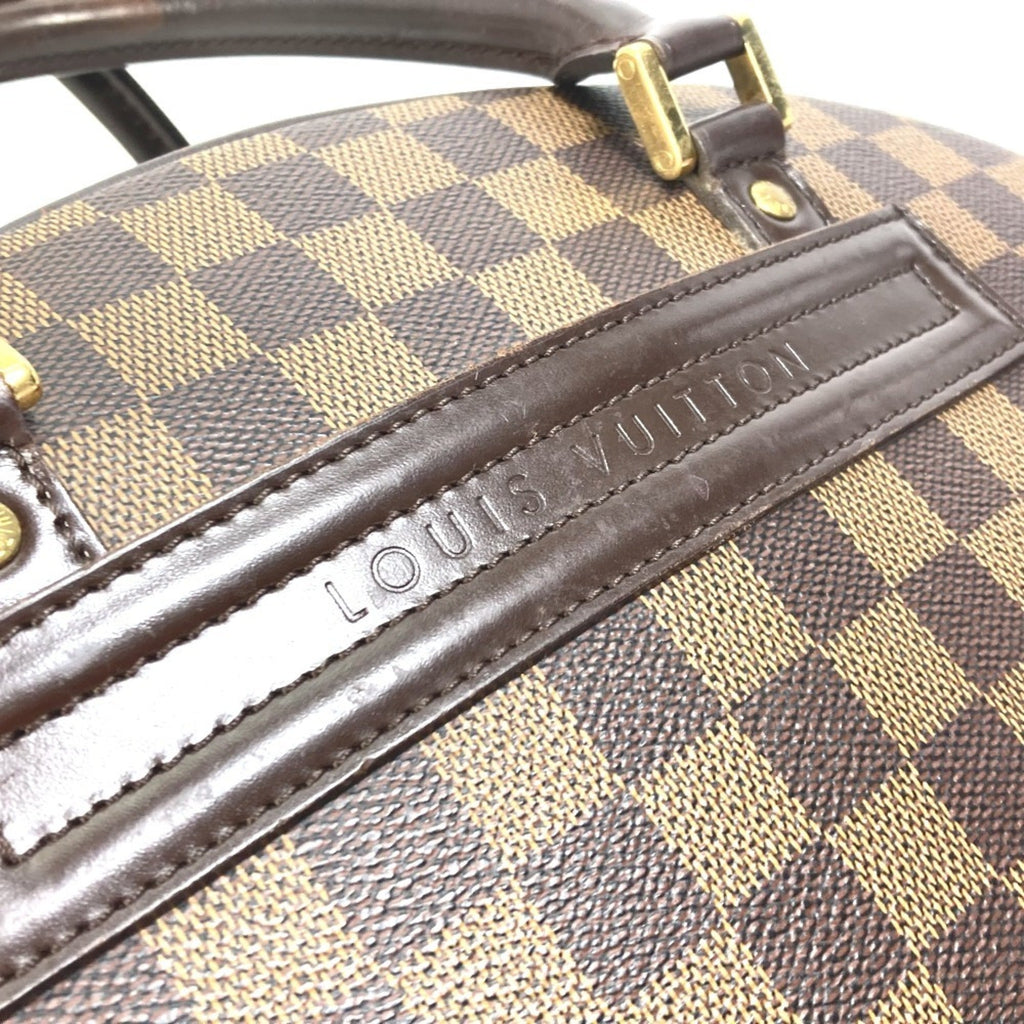 Louis Vuitton Damier Brown Ebene Damier Canvas Boston Bag Handbag Shoulder Bag