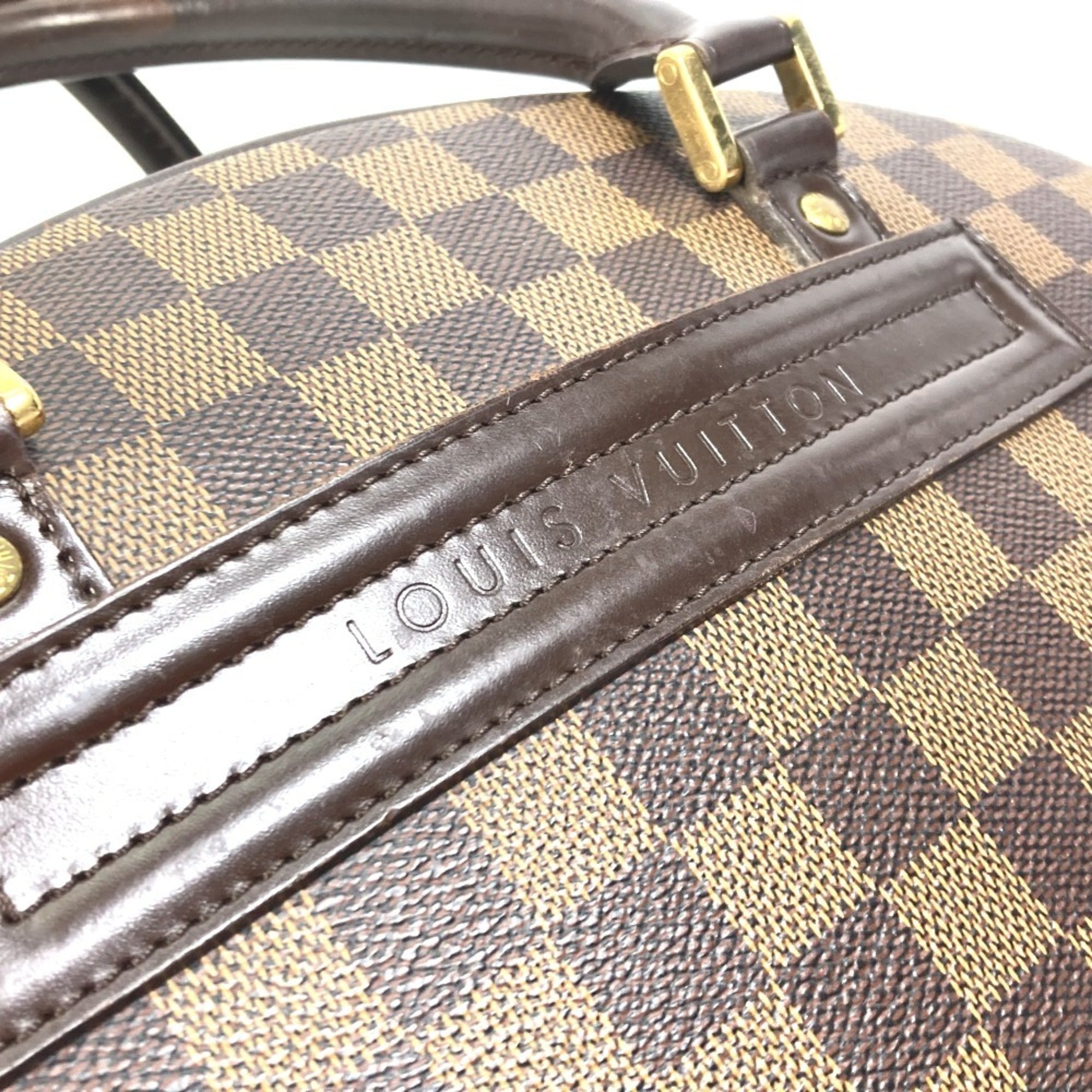 Louis Vuitton Damier Brown Ebene Damier Canvas Boston Bag Handbag Shoulder Bag