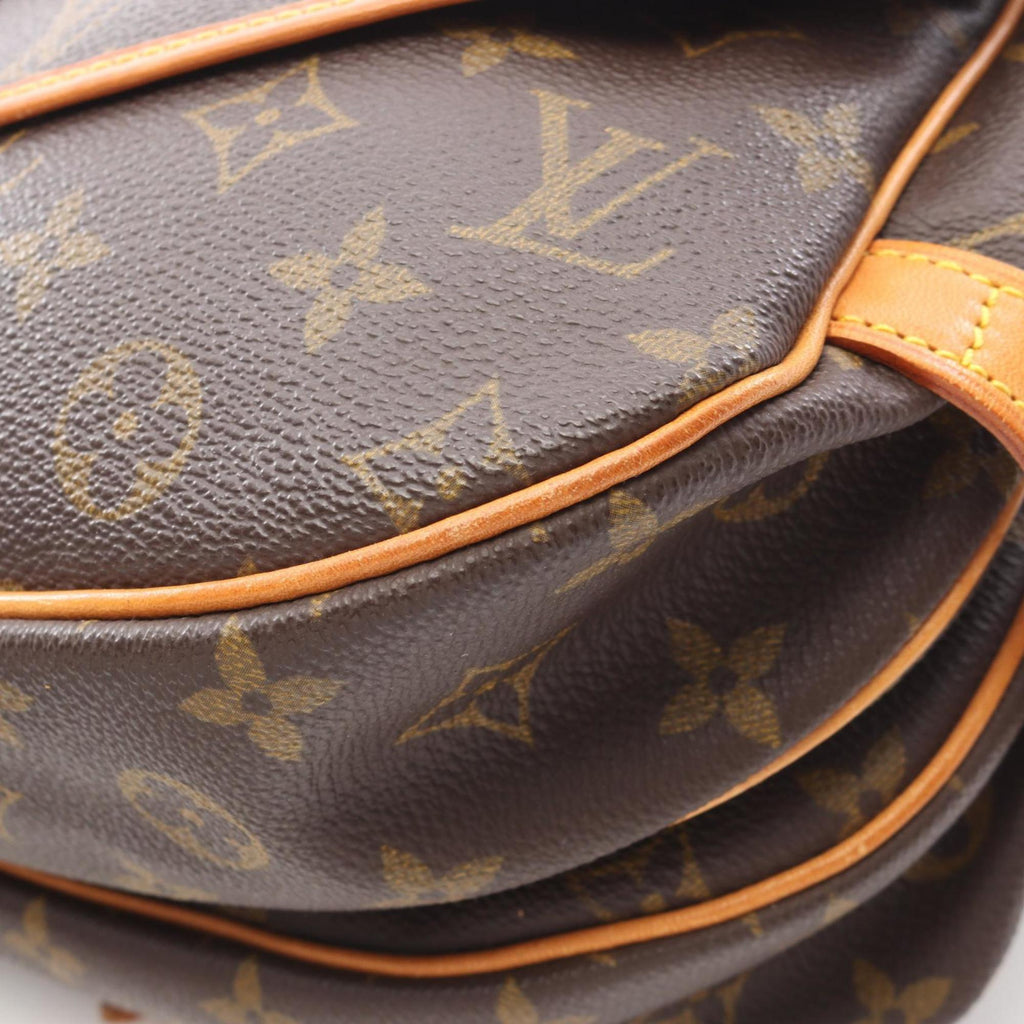 Louis Vuitton Brown Coated Canvas Leather Handbag Shoulder Bag